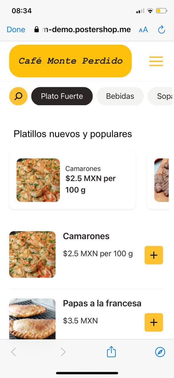 Páginas web para restaurantes