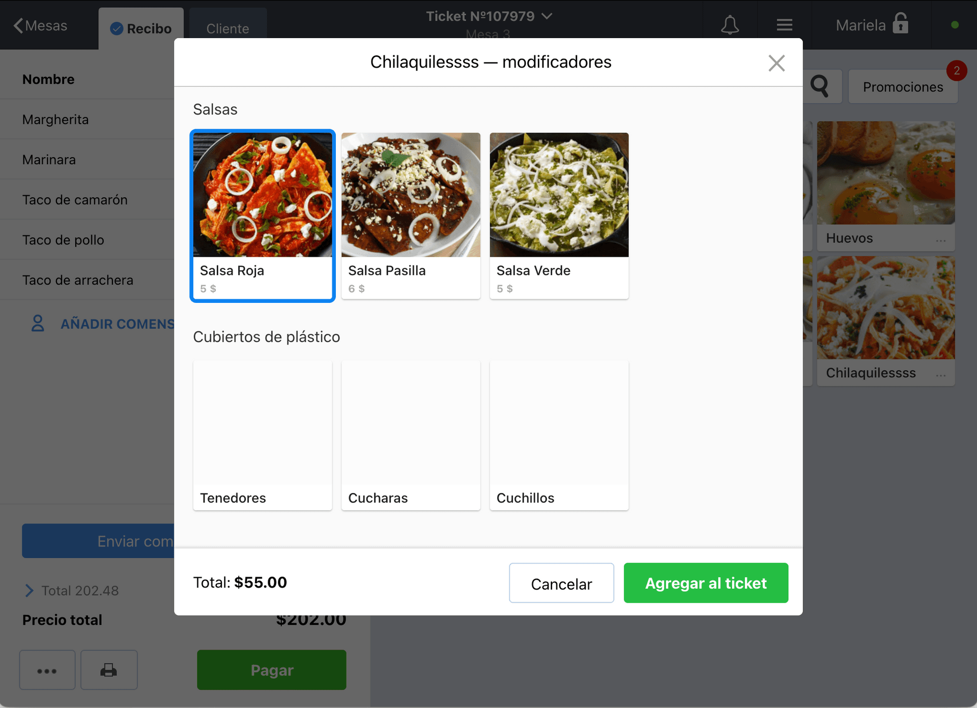 Trabaja con modificadores