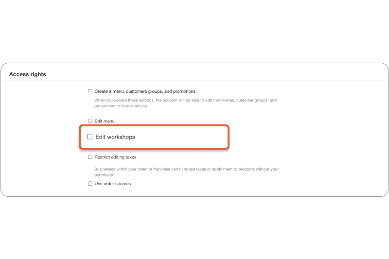 Configuración independiente para editar áreas en Poster Connect